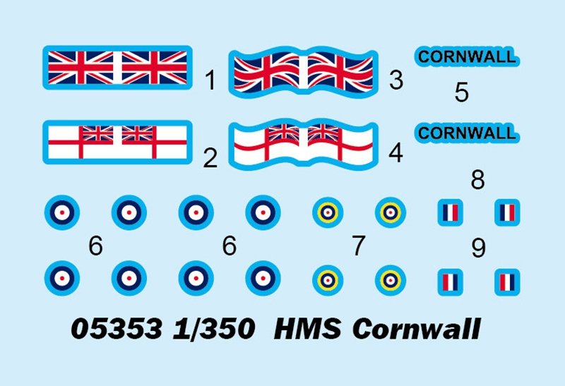 Trumpeter 05353 HMS Cornwall 1/350 – image 3
