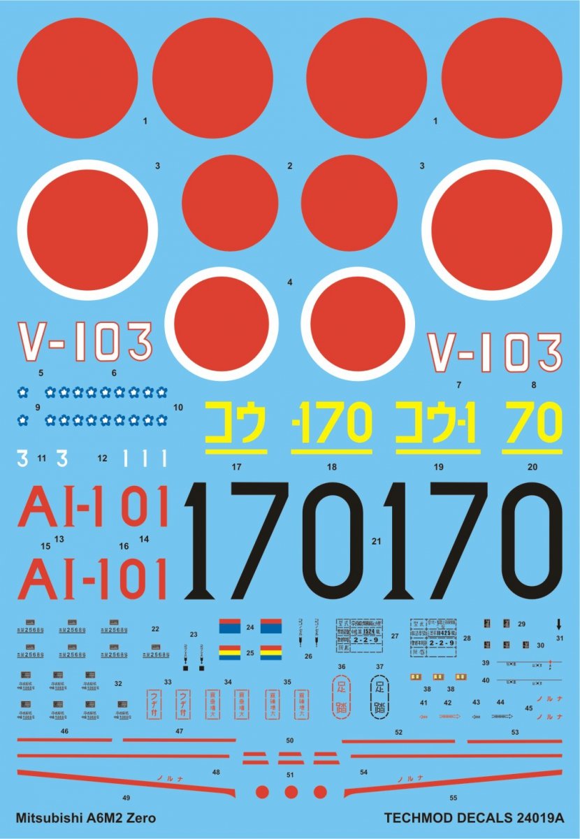 Techmod 24019 Mitsubishi A6M2 Zero 1/24 