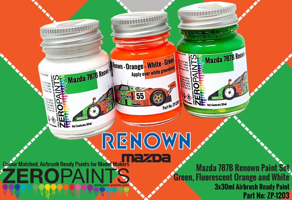 Kit de peinture Zero Paints ZP-1203 Mazda 787B Renown - 3 x 30 ml