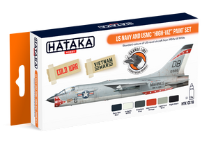 Hataka HTK-CS18 ORANGE LINE – Kit de peinture haute visibilité pour l&amp;#39;US Navy et l&amp;#39;USMC (6 x 17 ml)