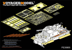 Maquette Voyager PE35855 Bergepanzer Tiger I allemand de base de la Seconde Guerre mondiale pour DRAGON 6850 au 1/35