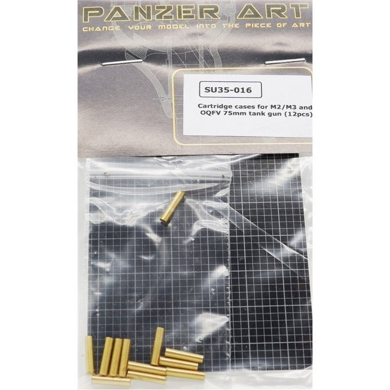 Étuis de cartouches Panzer Art SU35-016 pour canon de char M2/M3 et OQFV de 75 mm, échelle 1/35
