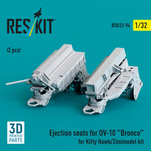 Sièges éjectables RESKIT RSU32-0094 pour OV-10 « Bronco » (2 pièces) pour maquette Kitty Hawk/Zimimodel (impression 3D) au 1/32 – immagine 3