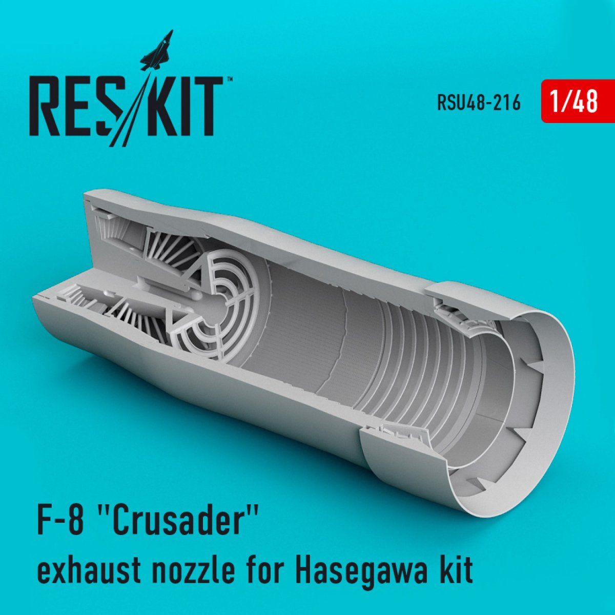 RESKIT RSU48-0216 F-8 « CRUSADER » TUYAU D'ÉCHAPPEMENT POUR MAQUETTE HASEGAWA 1/48