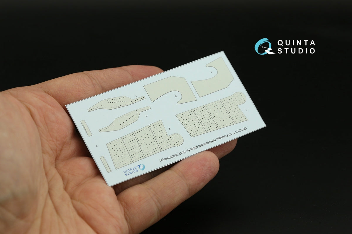 Quinta Studio QP32011 Plaques de renfort pour F-16 bloc 30/32 (Tamiya) 1/32 – Bild 2