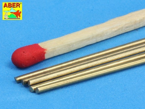 Tiges rondes en laiton Aber BR10 Ø 1,0 mm longueur 245 mm x 5 pièces. – Bild 3