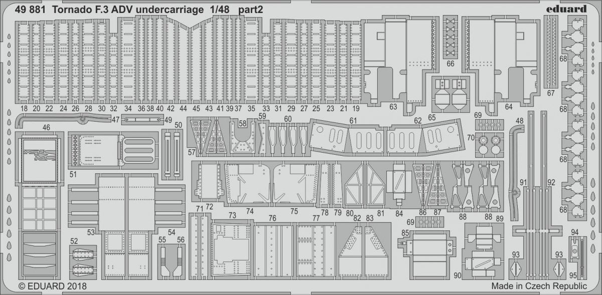 Train d&amp;#39;atterrissage Eduard 49881 Tornado F.3 ADV REVELL 1/48 – immagine 2