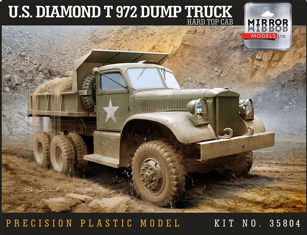 Camion-benne Diamond T 972 à cabine rigide, modèle Mirror 35804, échelle 1/35