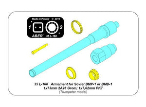 Armement Aber 35L-160 pour BMP-1 ou BMD-1 soviétique : 1 canon de 73 mm 2A28 Grom ; 1 mitrailleuse de 7,62 mm PKT au 1/35 – imagen 9