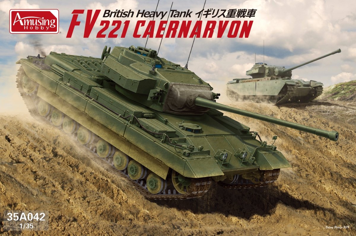 Maquette amusante de char lourd britannique FV221 Caernarvon (réf. 35A042) au 1/35