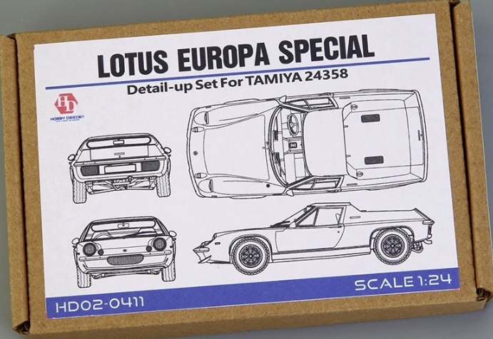 Kit de photodécoupe Hobby Design HD02-0411 pour Lotus Europa Special Tamiya 1/24