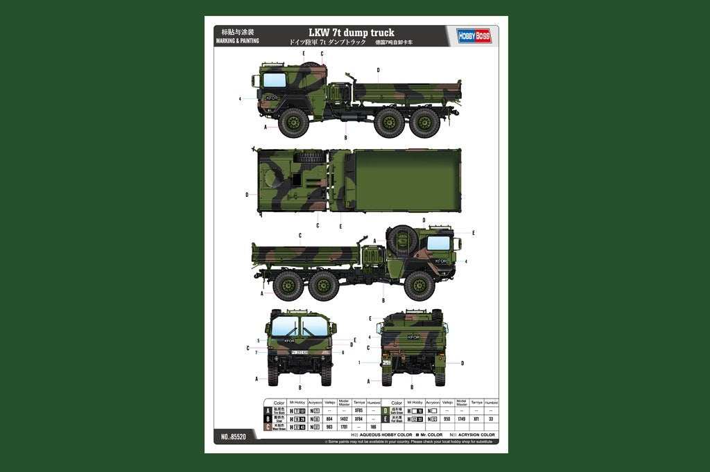 Camion benne Hobby Boss 85520 LKW 7t 1/35 – image 3