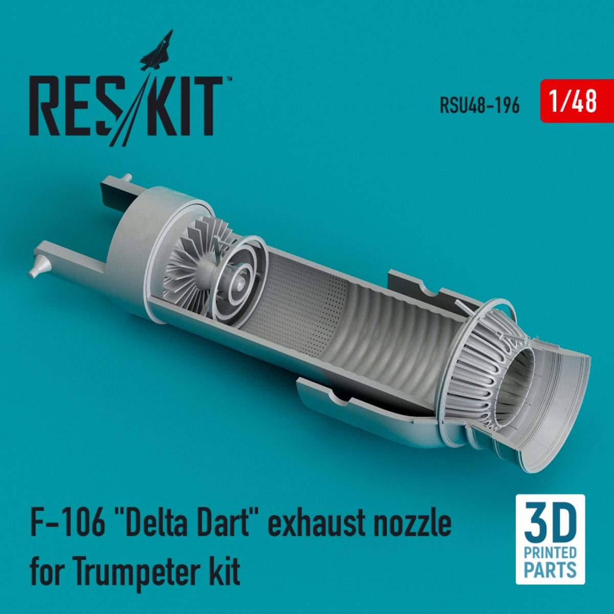 RESKIT RSU48-0196 F-106 « DELTA DART » TUYAU D&amp;#39;ÉCHAPPEMENT POUR MAQUETTE TRUMPETER (IMPRIMÉE EN 3D) 1/48 – image 2