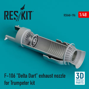 RESKIT RSU48-0196 F-106 « DELTA DART » TUYAU D&amp;#39;ÉCHAPPEMENT POUR MAQUETTE TRUMPETER (IMPRIMÉE EN 3D) 1/48 – image 2