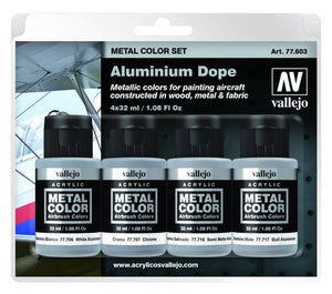 Vallejo 77603 Peinture aluminium 4 x 32 ml