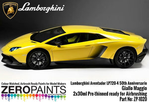Zero Paints ZP-1020GIALLO Lamborghini Aventador LP720-4 50ème Anniversaire 50 Giallo Maggio Ensemble de Peinture 2x30ml