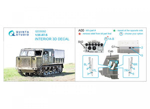 Intérieur imprimé en 3D et coloré pour AT-S de Quinta Studio QD35092 (Trumpeter) à l&amp;#39;échelle 1/35 – immagine 2