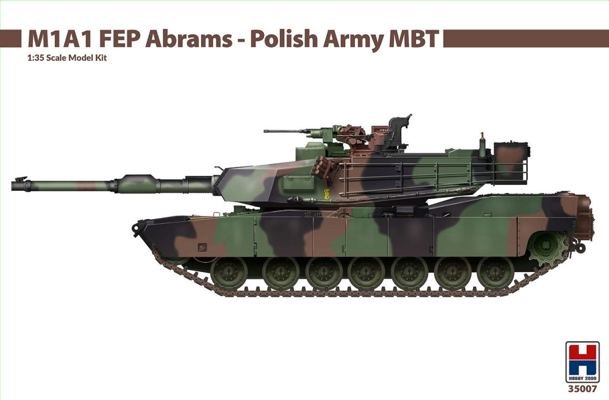Hobby 2000 35007 M1A1 FEP Abrams - Char de combat principal de l'armée polonaise (RFM + CARTOGRAF) 1/35 