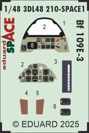 Eduard 3DL48210 Bf 109E-3 SPACE Hobby Boss 1/48 – image 3