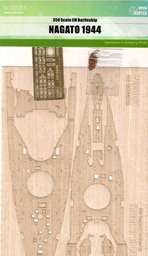 Maquette Wood Hunter W35081 Cuirassé japonais NAGATO 1944 (pour Hasegawa 40073) 1/350