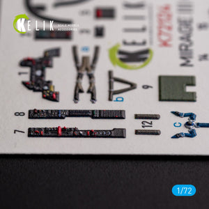 KELIK K72124 MIRAGE III CJ - Décalcomanies 3D intérieures pour kit SpecialHobby 1/72 – immagine 3