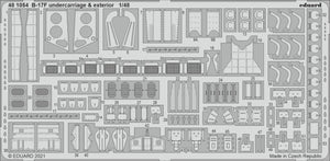 Eduard 481054 B-17F train d&amp;#39;atterrissage et extérieur HKM 1/48