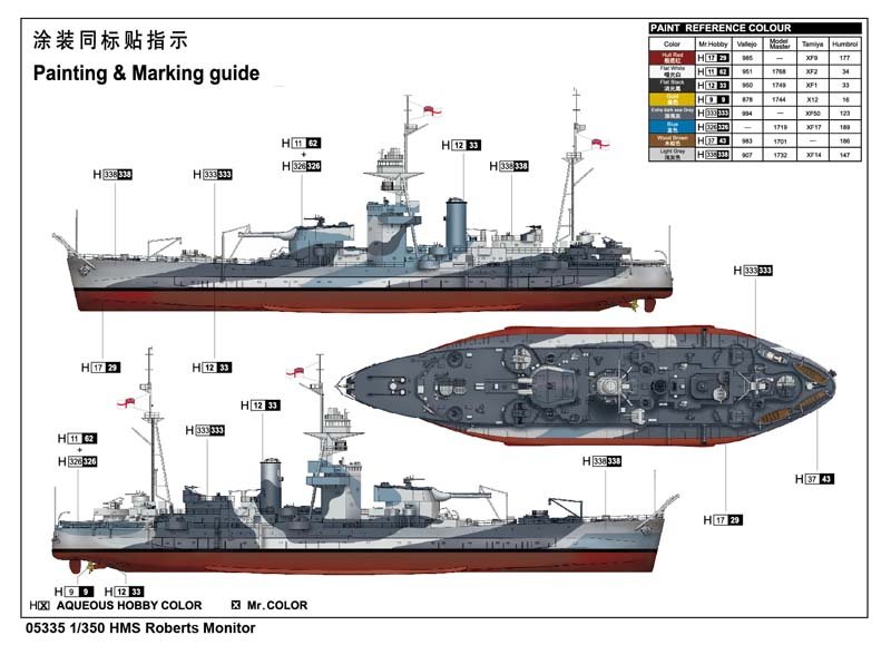 Trumpeter 05335 HMS Roberts Monitor  – immagine 4