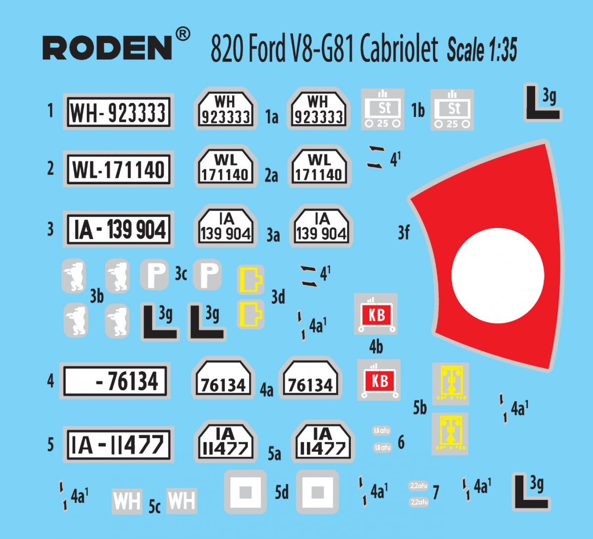 Roden 820 Ford V8-G81 Cabriolet 1/35 – Bild 3