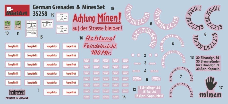 MiniArt 35258 JEU DE GRENADES ET MINES ALLEMANDES 1/35 – image 4