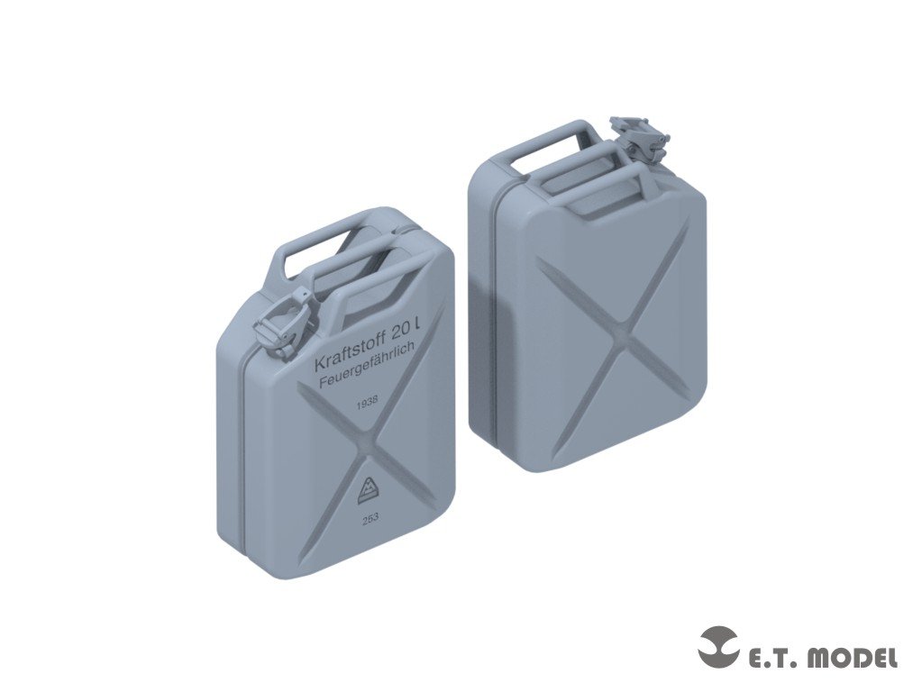 Ensemble de jerricans allemands de 20 L ET Model P35-242 de la Seconde Guerre mondiale (impression 3D) à l&amp;#39;échelle 1/35 – image 3