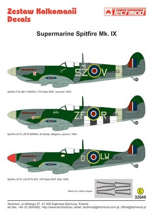 Techmod 32048 - Supermarine Spitfire IX 1/32 – zdjęcie 2