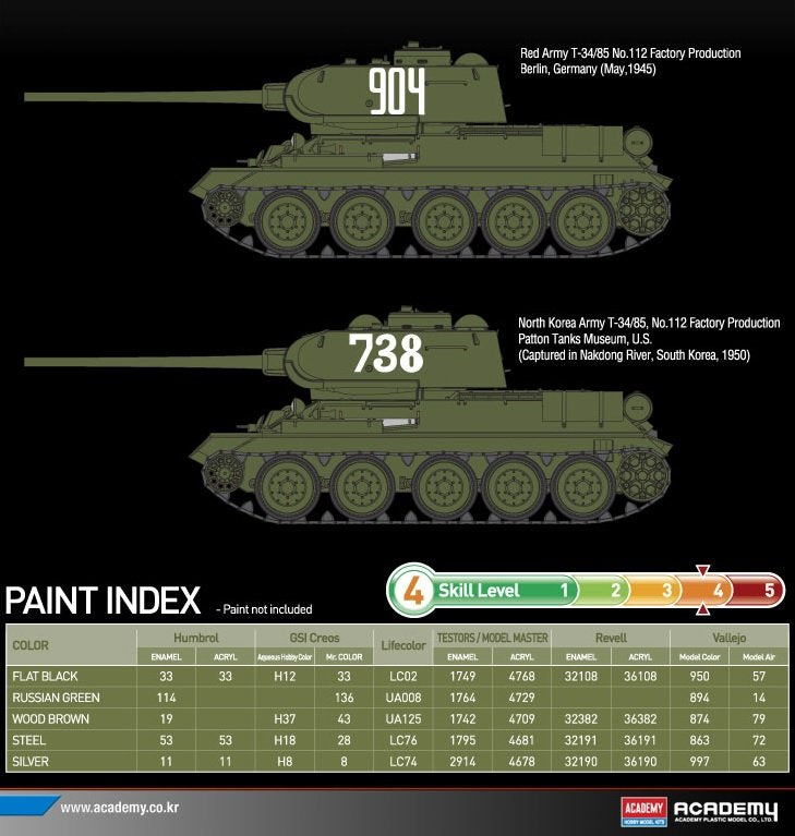 Academy 13290 T-34/85 n° 112 Production d&amp;#39;usine (1/35) – Bild 6