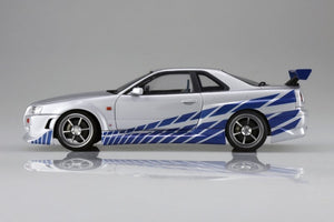Aoshima 06795 Fast &amp; Furious R34 Skyline GT-R 1/24