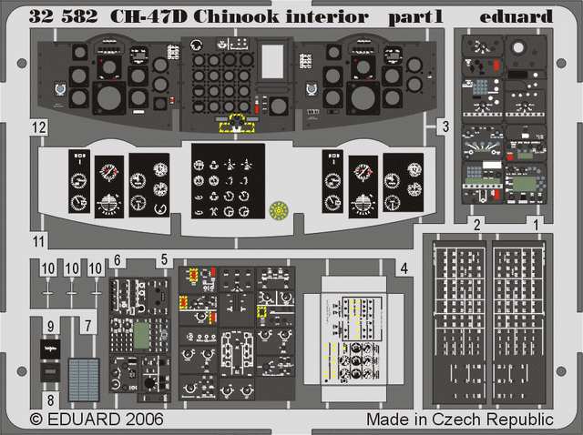 Intérieur du CH-47D Chinook Eduard 32582 au 1/35 TRUMPETER