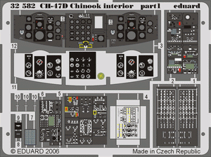 Intérieur du CH-47D Chinook Eduard 32582 au 1/35 TRUMPETER