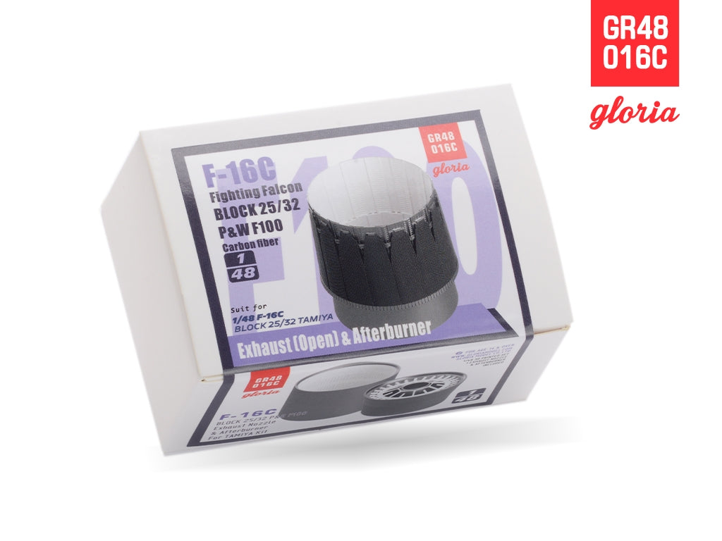Gloria GR48016C F-16C F110-PW Carbon Fiber Exhaust Nozzle &amp;amp; Afterburner OPEN TAMIYA 1/48 – image 3