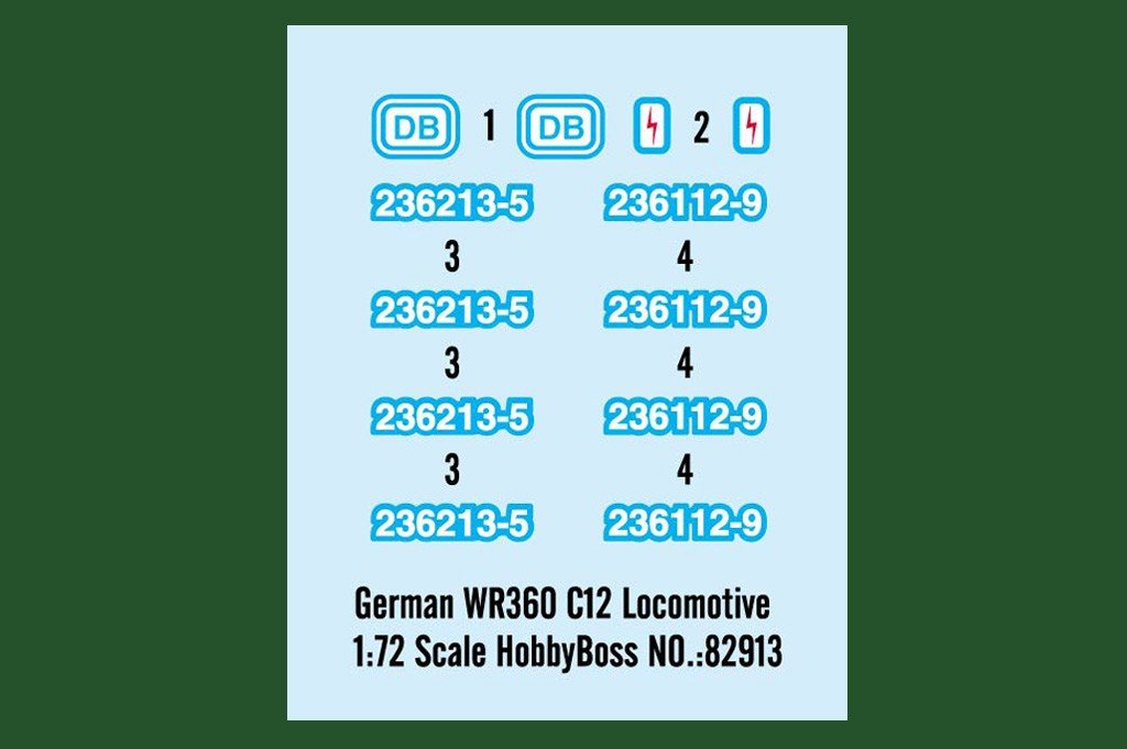 Locomotive allemande Hobby Boss 82913 WR360 C12 (1/72)  – image 3