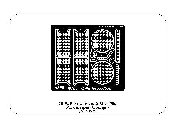 Aber 48A30 Grilles pour Sd.Kfz.186 Jagdtiger 1/48 – immagine 7