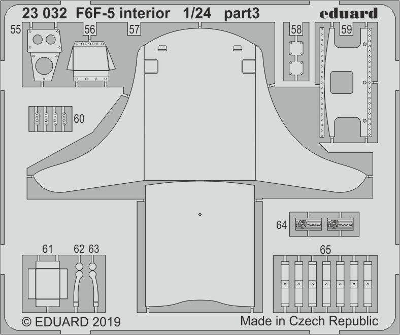 Maquette intérieure Eduard 23032 F6F-5 AIRFIX 1/24 – immagine 2