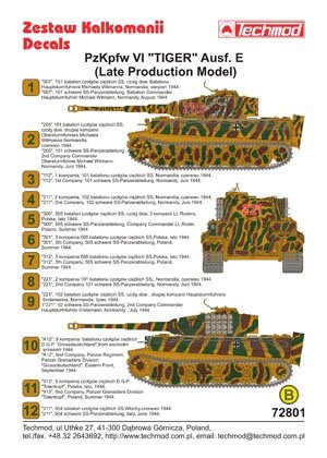 Techmod 72801 - Pz.Kpfw.VI Tiger Ausf.E (modèle de production intermédiaire) (1/72) – image 2