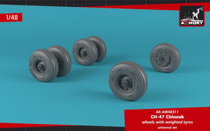 Roues Armory Models AW48311 CH-47 Chinook avec pneus lestés 1/48  – immagine 4