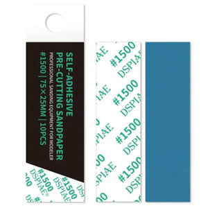 Papier de verre réutilisable autocollant DSPIAE DSP-1500 n° 1500 (75 x 25 mm) - 10 pièces