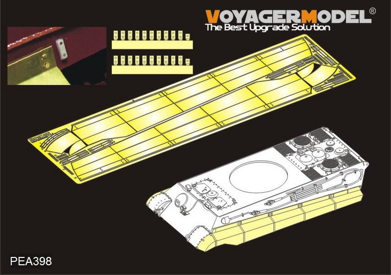 Maquette Voyager PEA398 Schürzen du char allemand King Tiger de la Seconde Guerre mondiale (pour MENG) 1/35
