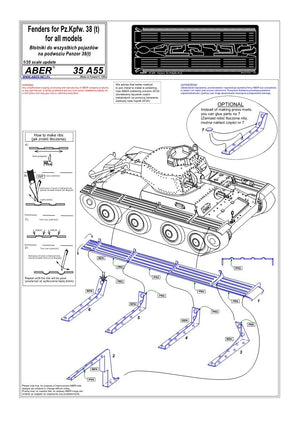 Aber 35A055 Défenses pour chars Panzer 38 (Praga) (1/35) – immagine 4