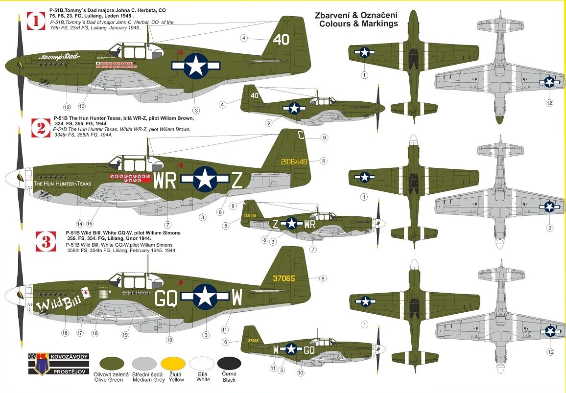 Kovozavody Prostejov KPM0245 P-51B &amp;quot;Mustang Aces&amp;quot; 1/72 – Bild 2