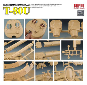 Maquette Rye Field 5105 Char de combat principal russe T-80U 1/35 – image 11