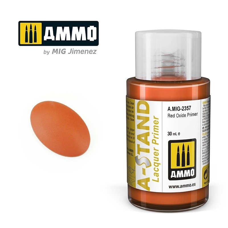 Amorçage à l&amp;#39;oxyde rouge Ammo of Mig 2357 A-STAND 30ml