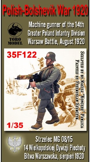 ToRo Modèle 35F122 Guerre 1920 - Fusilier MG08/15 14e division d'infanterie de Grande-Pologne / Guerre polono-bolchevique de 1920 Mitrailleur de la 14e division d'infanterie de Grande-Pologne Bataille de Varsovie, août 1920 1/35