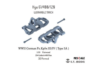 Maquette ET P35-020 Catalyseur allemand Pz.Kpfw.III/IV (Type 3A) de la Seconde Guerre mondiale, chenilles fonctionnelles (impression 3D), échelle 1/35