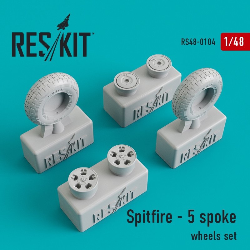 RESKIT RS48-0104 Spitfire - Jeu de roues à 5 rayons 1/48
